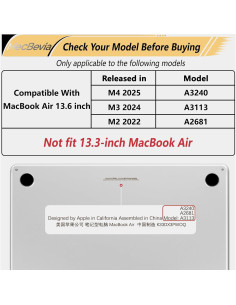 Funda dura MecBevia para MacBook Air 13.6" M4/M3/M2 - Flor abstracta 2