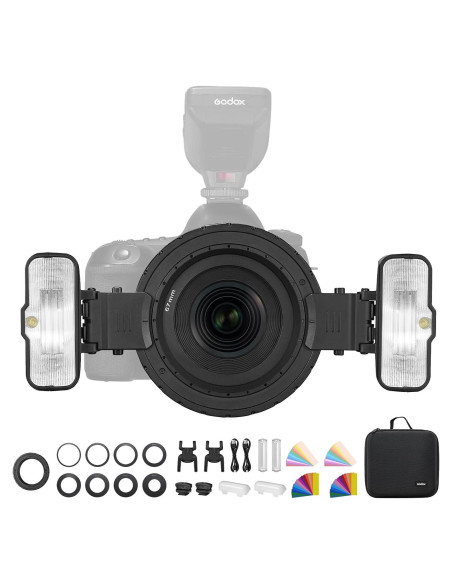 Godox MF12-K2 Kit de Flash Macro Compacto 2 Luces TTL 12W Godox MF12-K2 Kit de Flash Macro Compacto 2 Luces TTL 12W