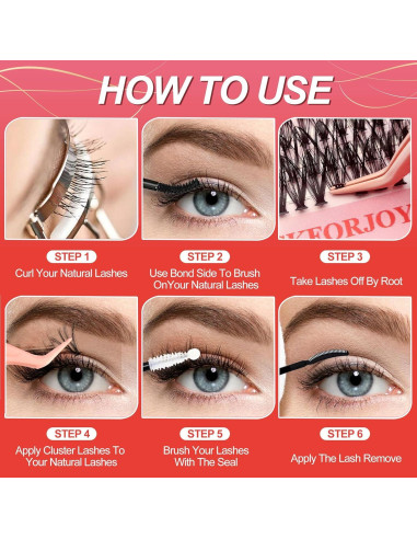 Kit de Extensión de Pestañas LUCKFORJOY 30D 40D 480PCS