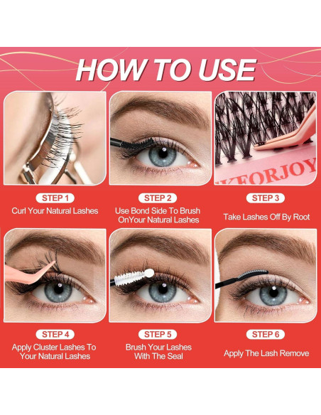 Kit de Extensión de Pestañas LUCKFORJOY 30D 40D 480PCS Kit de Extensión de Pestañas LUCKFORJOY 30D 40D 480PCS