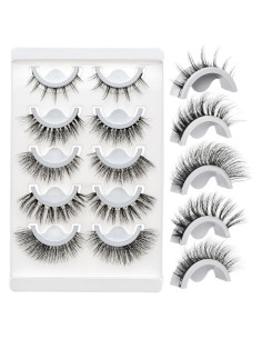 5 Pares de Pestañas Postizas Autoadhesivas Anforlin - 5 Estilos