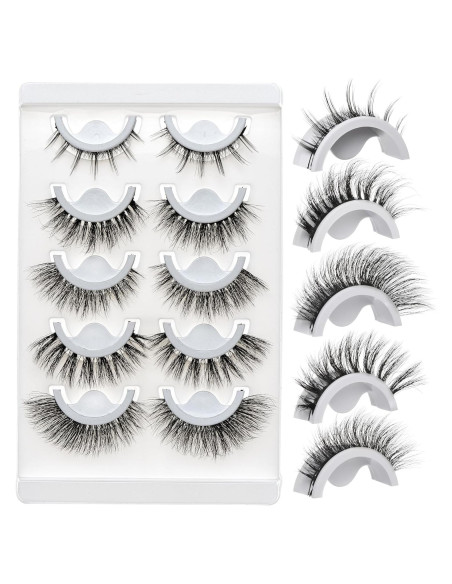 5 Pares de Pestañas Postizas Autoadhesivas Anforlin - 5 Estilos 5 Pares de Pestañas Postizas Autoadhesivas Anforlin - 5 Estilos