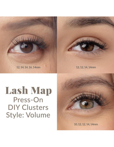 Pestañas Postizas Autoadhesivas Glam Lash 60pcs Volumen