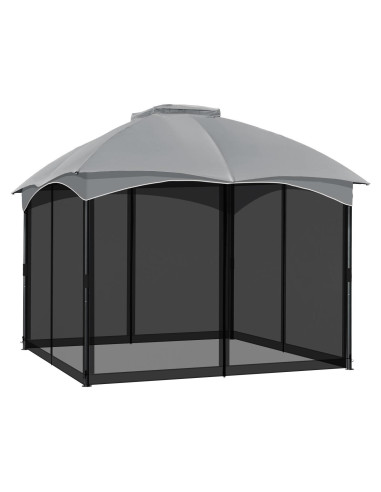 COWVIE Pantalla de Reemplazo para Gazebo 3m x 3m con Doble Cremallera