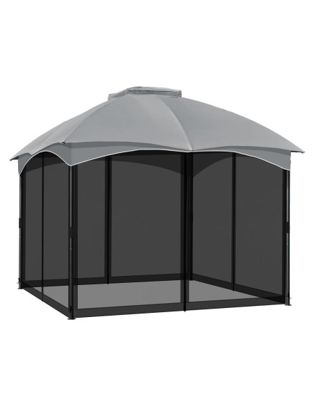 COWVIE Pantalla de Reemplazo para Gazebo 3m x 3m con Doble Cremallera