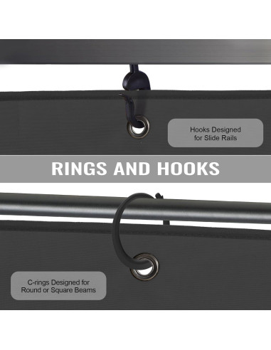 COWVIE Pantalla de Reemplazo para Gazebo 3m x 3m con Doble Cremallera