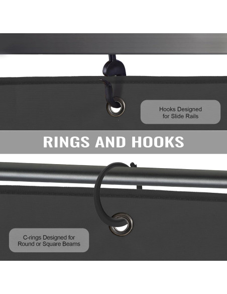 COWVIE Pantalla de Reemplazo para Gazebo 3m x 3m con Doble Cremallera