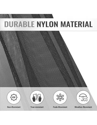 COWVIE Pantalla de Reemplazo para Gazebo 3m x 3m con Doble Cremallera