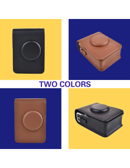 Funda Protectora Rieibi para Cámara Fujifilm Instax Mini EVO - Cuero PU Negro Funda Protectora Rieibi para Cámara Fujifilm Instax Mini EVO - Cuero PU Negro