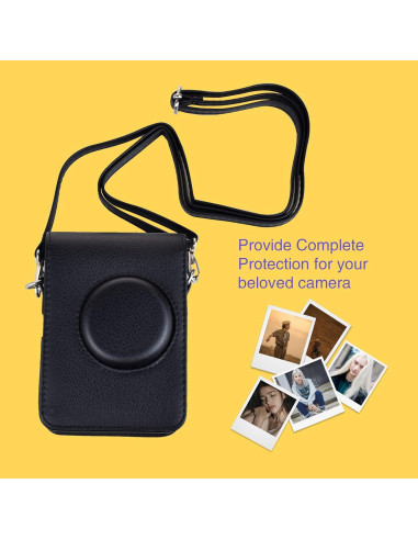 Funda Protectora Rieibi para Cámara Fujifilm Instax Mini EVO - Cuero PU Negro