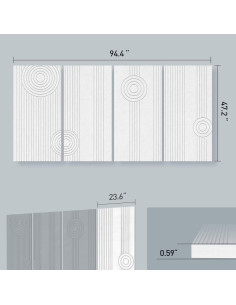Paneles Acústicos UMIACOUSTICS 4 PCS 120x60 cm Blanco 2