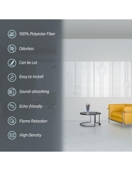 Paneles Acústicos UMIACOUSTICS 4 PCS 120x60 cm Blanco Paneles Acústicos UMIACOUSTICS 4 PCS 120x60 cm Blanco