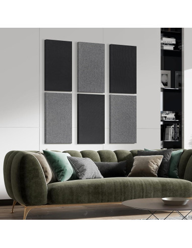 Paneles Acústicos UMIACOUSTICS 2 PCS Autoadhesivos 60x30cm Negro