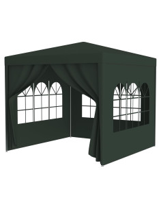 Carpa Plegable 3x3m QSOSTNS con 4 Paredes Laterales Verde