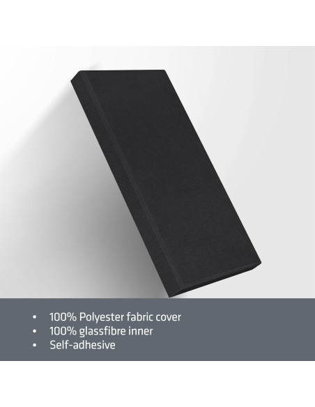 Paneles Acústicos UMIACOUSTICS 2 PCS Autoadhesivos 60x30cm Negro Paneles Acústicos UMIACOUSTICS 2 PCS Autoadhesivos 60x30cm Negro
