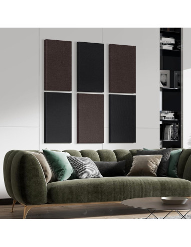 Paneles Acústicos UMIACOUSTICS 2 PCS Autoadhesivos 60x30cm Negro