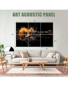 Paquete de 6 Paneles Acústicos Art 182x122 cm Decorativos 2