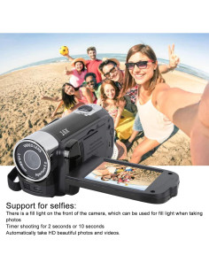 Cámara de Video Ejoyous 4K 48MP Pantalla Rotativa 6.86cm 2