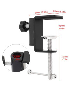 Abrazadera de Soporte Universal RTNLIT para Micrófono - Negro 2
