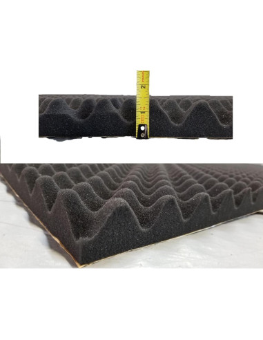 Panel Acústico Autoadhesivo BookishBunny 1.5" Negro 1x2m