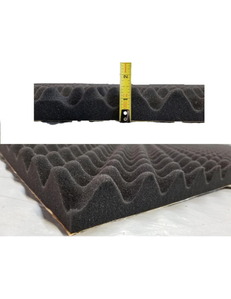 Panel Acústico Autoadhesivo BookishBunny 1.5" Negro 1x2m