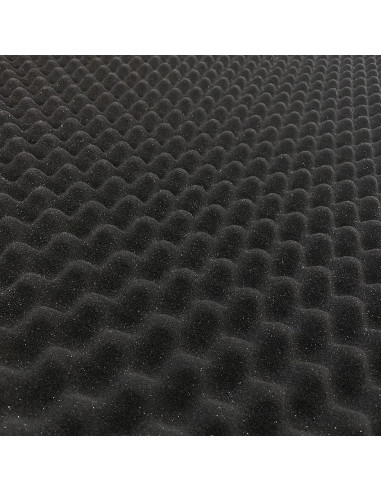 Panel Acústico Autoadhesivo BookishBunny 1.5" Negro 1x2m