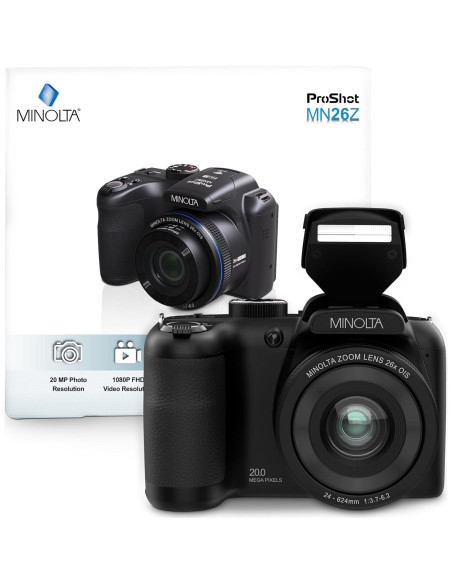Cámara Digital Minolta ProShot 20MP Zoom 26x Video HD 1080p
