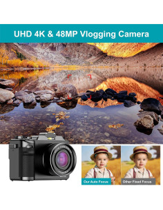 Cámara Digital 4K KOMERY X9 48MP Zoom 18X WiFi con 32GB 2