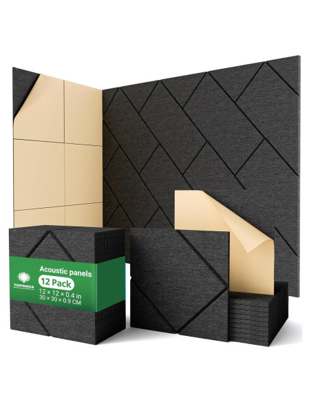 Paquete de 12 Paneles Acústicos Aislantes Topnaca 30.48x30.48cm