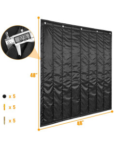 Manta Absorbente de Sonido 121.92x121.92cm Negro - Aislamiento Acústico 2