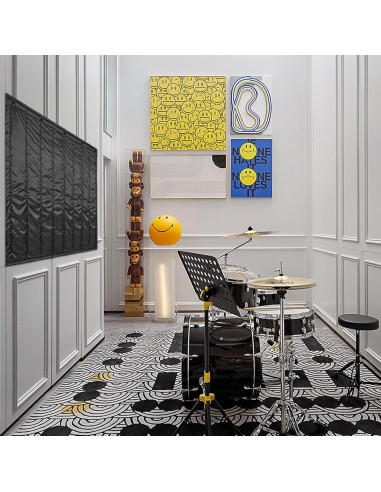 Manta Absorbente de Sonido 121.92x121.92cm Negro - Aislamiento Acústico