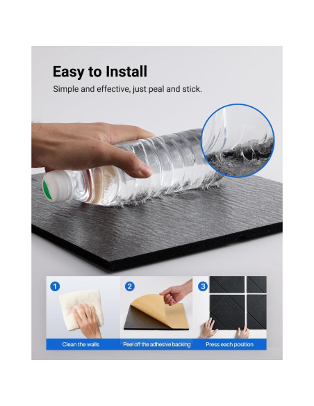 Paquete de 12 Paneles Acústicos Aislantes Topnaca 30.48x30.48cm