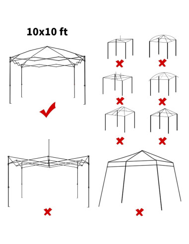 Cubierta de Toldos 3x3m MOQI Impermeable Tela Oxford 150D