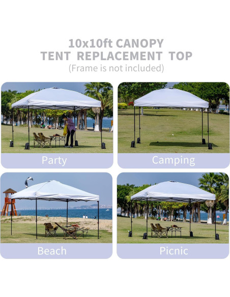 Cubierta de Toldos 3x3m MOQI Impermeable Tela Oxford 150D