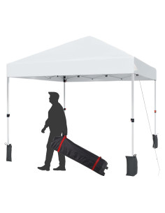 Carpa Plegable 3x3m ChicCoutured Blanca, Resistente al Agua