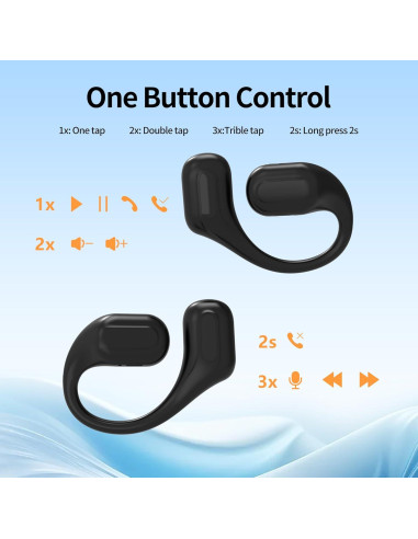 Auriculares Bluetooth 5.3 AMAFACE B35-PURPLE 25H IPX6 Negro