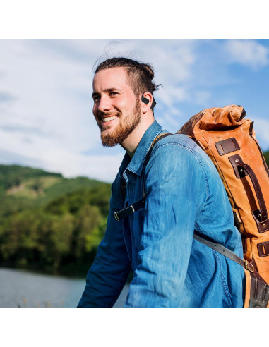 Auriculares Bluetooth 5.3 AMAFACE B35-PURPLE 25H IPX6 Negro