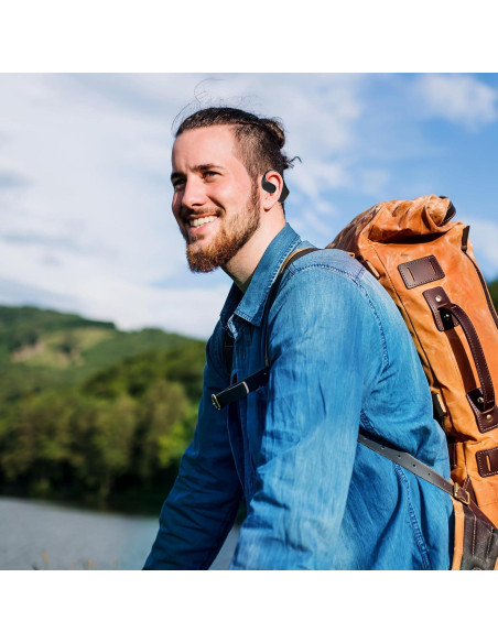 Auriculares Bluetooth 5.3 AMAFACE B35-PURPLE 25H IPX6 Negro