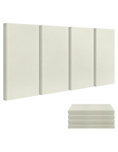 Panel Acústico de Fibra de Vidrio Beige 60x30 cm - 4 Piezas