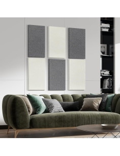 Panel Acústico de Fibra de Vidrio Beige 60x30 cm - 4 Piezas 2