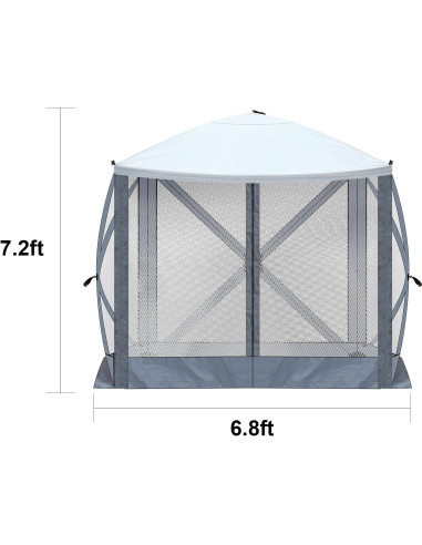 Carpa Gazebo Plegable VINGLI 2.13x2.13m con Mosquitera