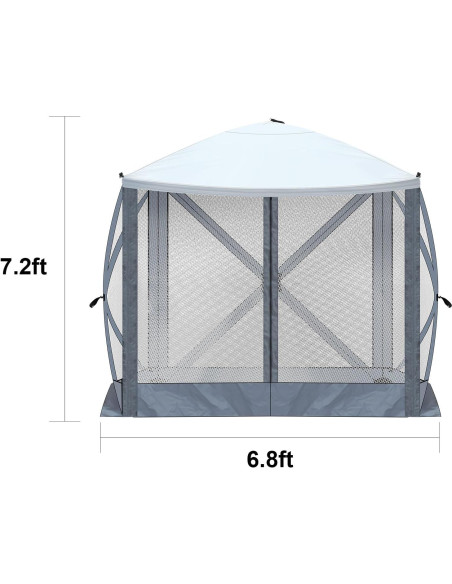Carpa Gazebo Plegable VINGLI 2.13x2.13m con Mosquitera