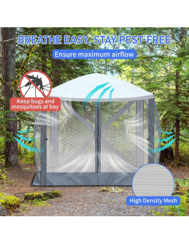 Carpa Gazebo Plegable VINGLI 2.13x2.13m con Mosquitera