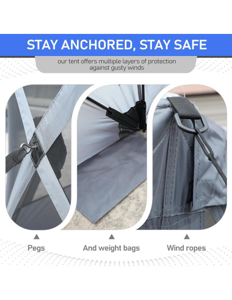 Carpa Gazebo Plegable VINGLI 2.13x2.13m con Mosquitera