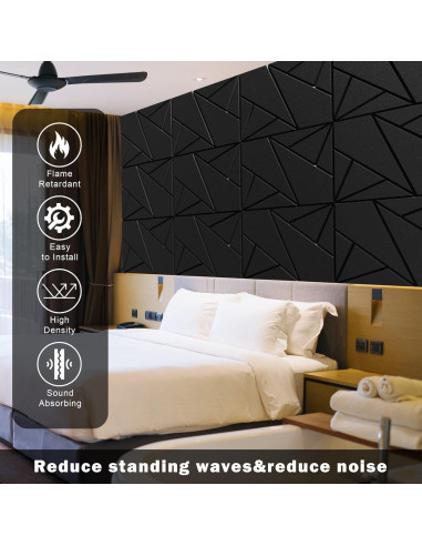 Paquete de 8 Paneles Acústicos Xpneuma 30.48x30.48 cm - Alta Densidad