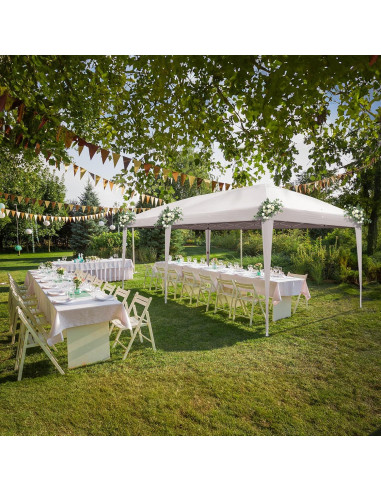 Carpa Plegable 3x6m ANTSKU Blanca con Protección UV y Ajustable