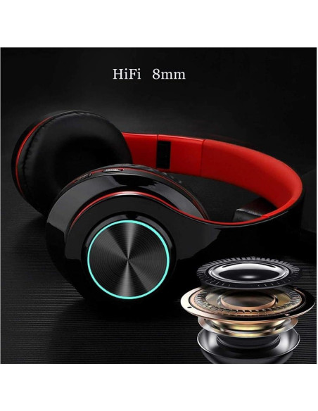 Auriculares Bluetooth E-Greetshopping B39 con LED y micrófono Auriculares Bluetooth E-Greetshopping B39 con LED y micrófono