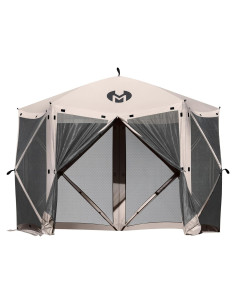 Carpa Gazebo Portátil Exacme Pop Up 5 Personas Marrón Claro