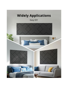 Paneles Acústicos Kuchoow Autoadhesivos 12 Unidades 30.48x30.48cm 2