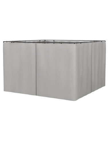 Cortinas Universales para Gazebo Outsunny 3.71 kg Gris Claro
